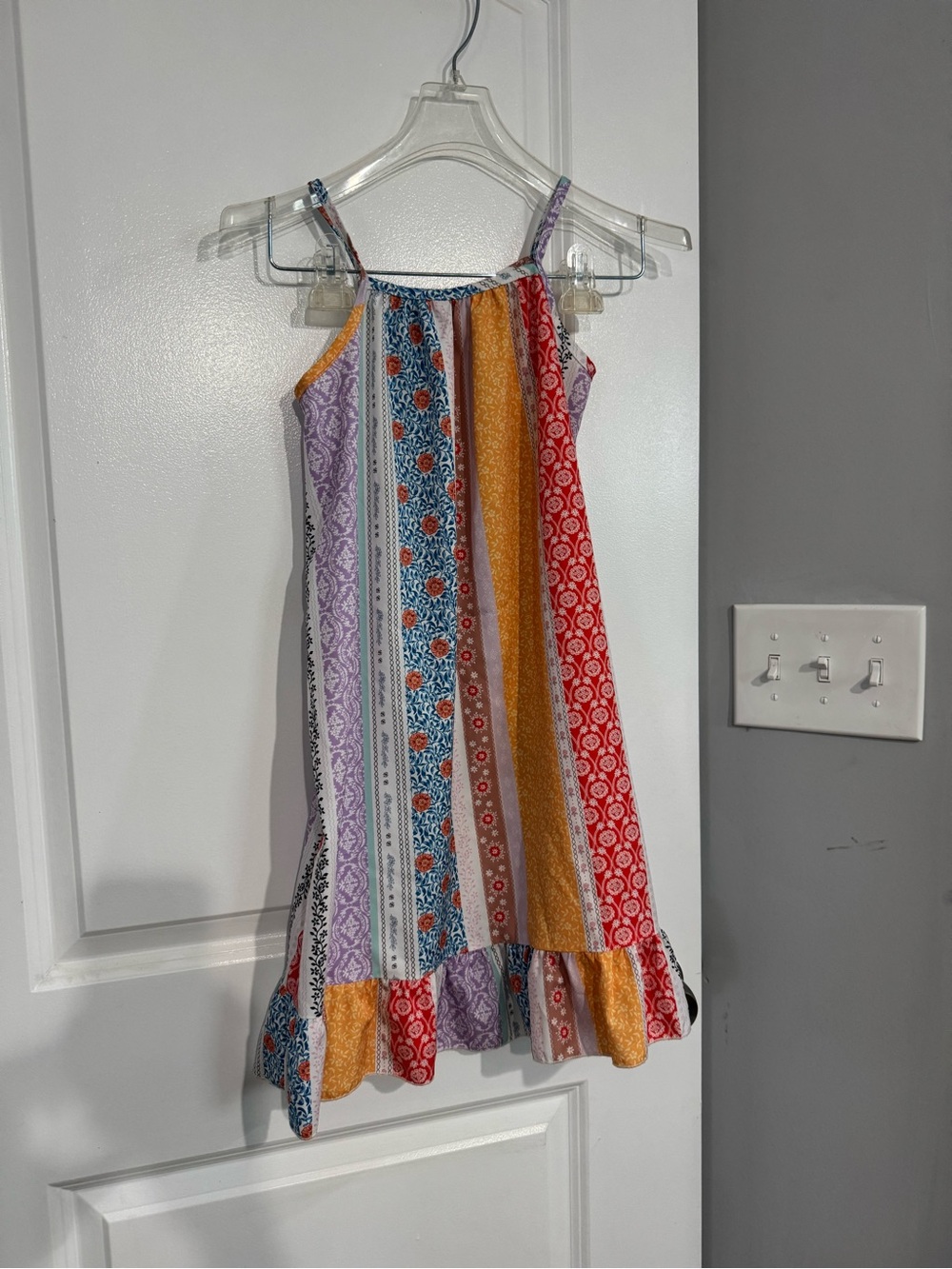Girls Multi-Color Striped Sundress - Lightweight Summer Dress